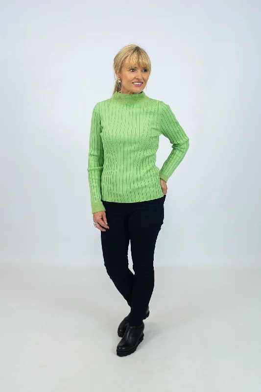 Sleeveless Women's Silk - Trimmed Sweaters for SummerMd'M Green Sweater