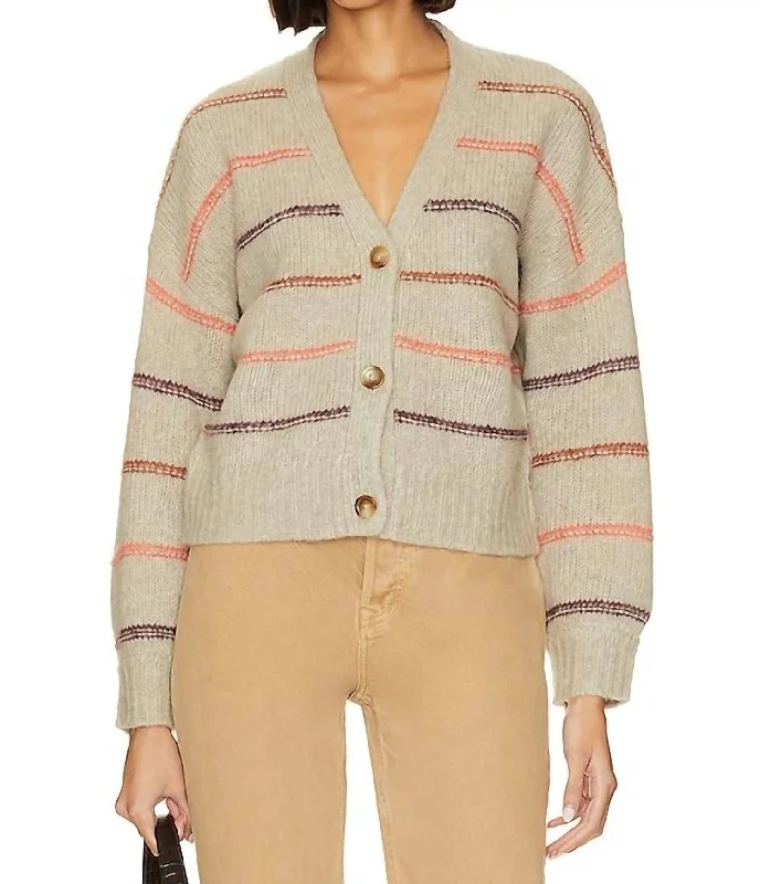 Plus Size Women's Oversized Chunky Knit SweatersMicaela Sweater In Pewter