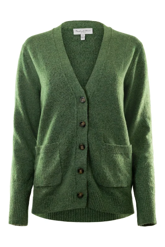 ribbed women cardigan with a classic textureribbed women cardigan with a classic textureMichael Stars Mariko Cardigan Sweater in Spruce