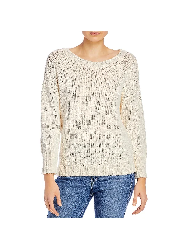Bell - Sleeve Women's Mohair - Wool Blend SweatersMonroe Womens Crewneck Knit Sweater