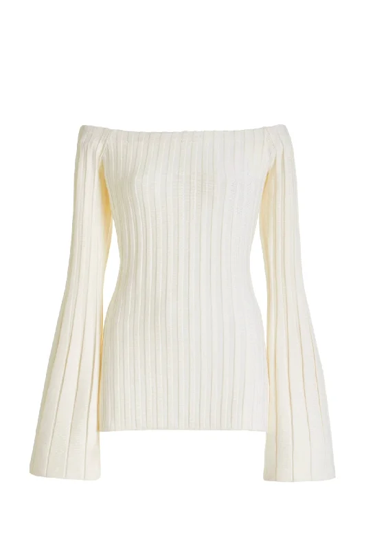 Open - Front Women's Cardigan - Style Mohair SweatersNelson Knit Sweater in Ivory Merino Wool Cashmere