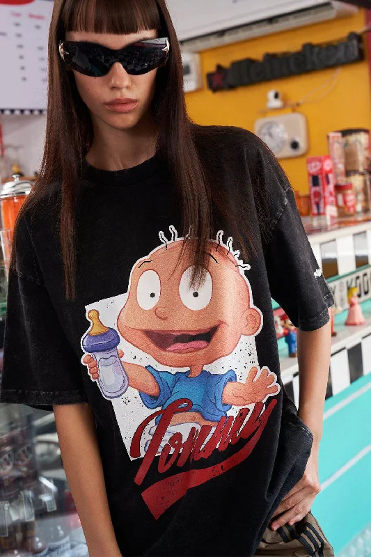 Graphic Print Women T Shirt for a Trendy StatementPickles Oversized T-Shirt