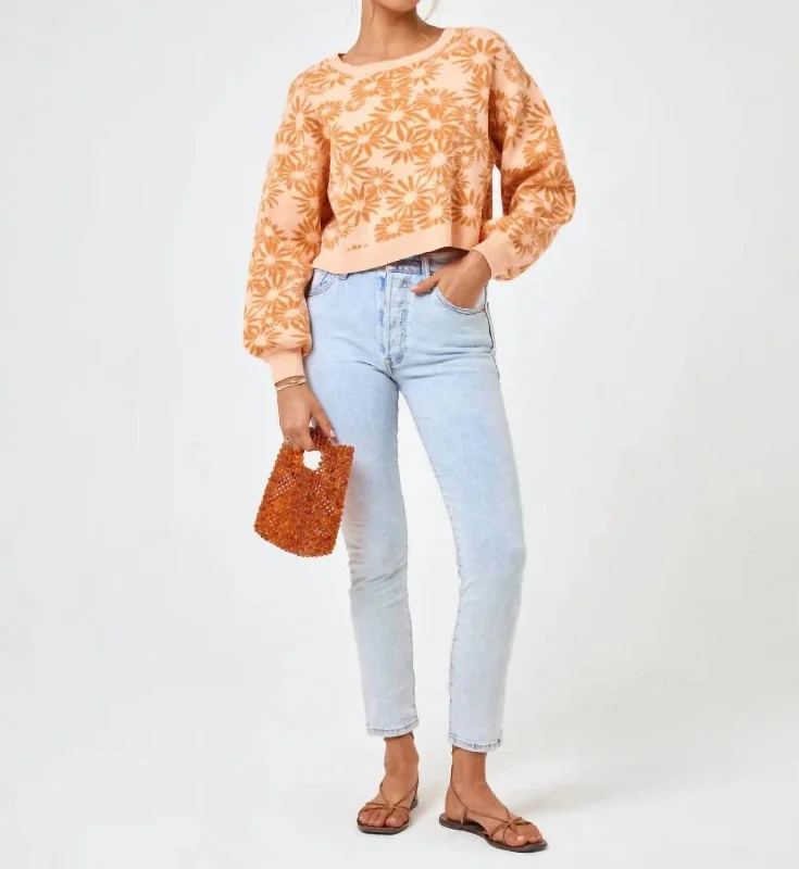 Open - Front Women's Cardigan - Style Mohair SweatersPlumeria Pullover Sweater In Flowers For Hours