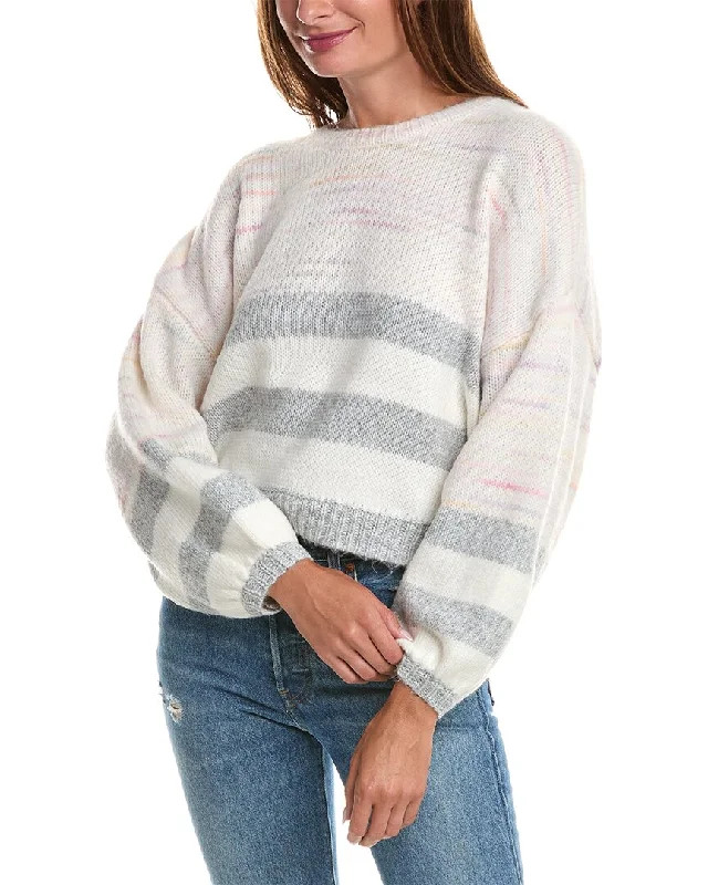 Plus Size Women's Open - Front Cardigan Style Sweater DressesSaltwater Luxe Striped Sweater