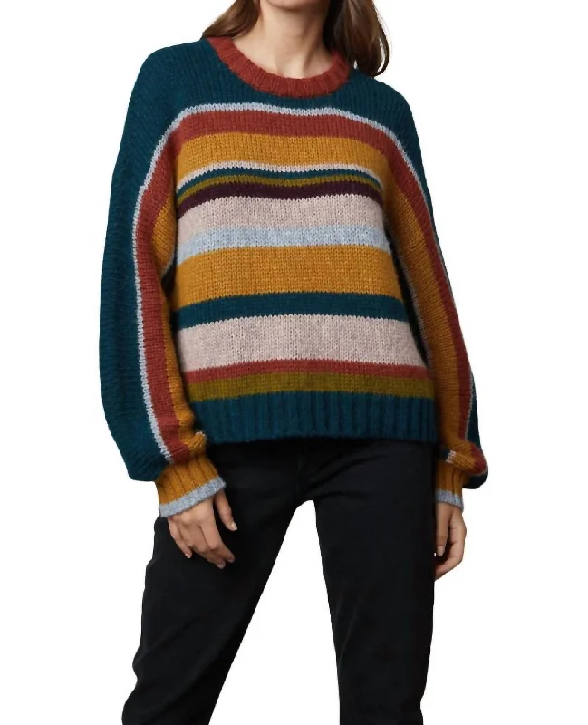 Mock Neck Women's Alpaca Wool Sweaters in Earth TonesSamara Sweater In Multi