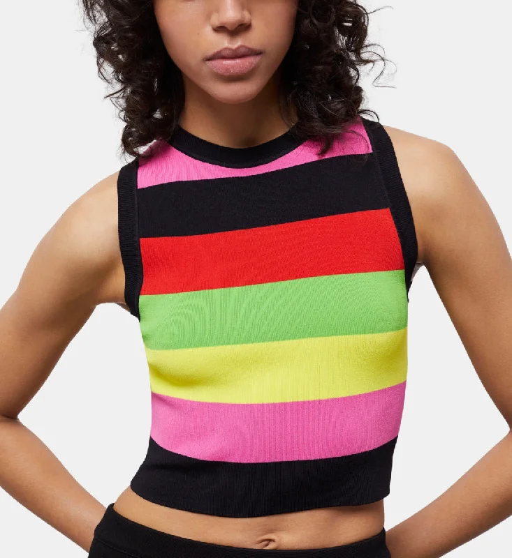 Plus Size Women's Turtleneck Sweater Dresses with Side SlitsShort Multicolor Striped Sweater