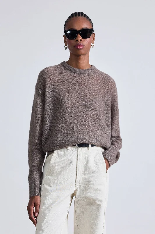 Plus Size Women's Sequined Sweaters for Special OccasionsSoftest tissue weight sweater in Hazelnut