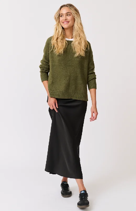 Plus Size Women's Sequined Sweaters for Special OccasionsTory Knit Sweater - Khaki Knit