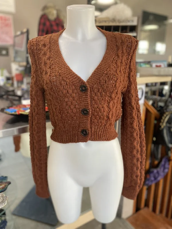 Empire Waist Women's Alpaca Wool Sweater Dresses in Earthy TonesWilfred alpaca/wool blend cropped cardi S