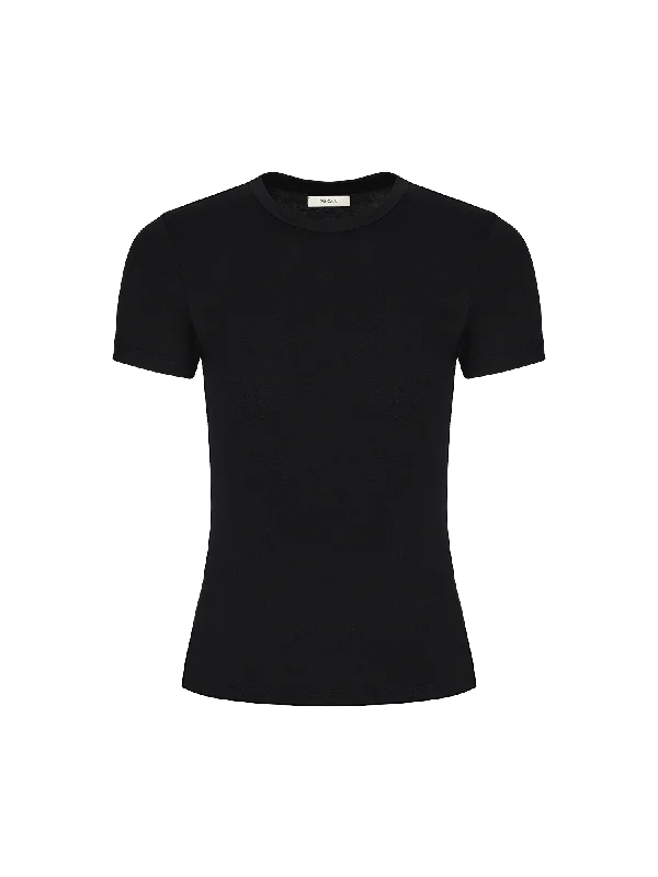 Pocketed Women T Shirt for Added FunctionalityWomen's 365 Cotton-Stretch T-shirt—black