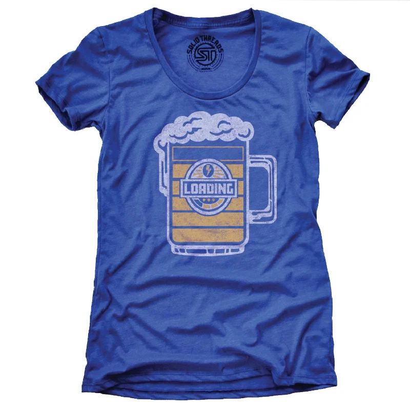 Crop Top Women T Shirt to Pair with High - Waisted BottomsWomen's Beer Loading T-shirt