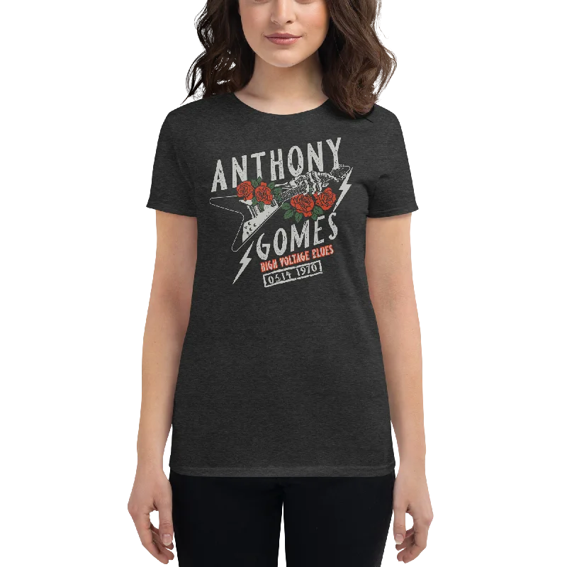 Moisture - Wicking Women T Shirt for Active LifestylesWomen's Bones & Roses Fashion Fit T-Shirt - Available in 3 Colors (S - 2XL)