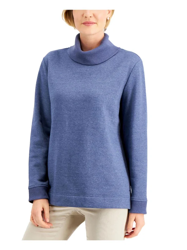 Plus Size Women's Embroidered Sweaters in Ethnic StylesWomens Fleece Lined Pullover Turtleneck Sweater