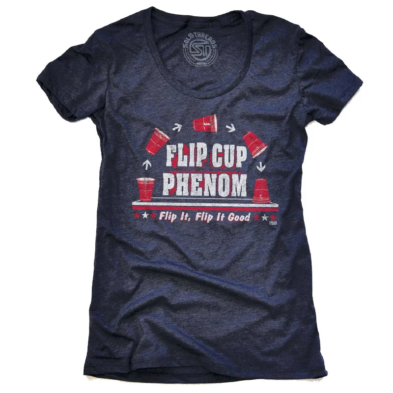 Sequined Women T Shirt for a Sparkly Night OutWomen's Flip Cup Phenom T-shirt