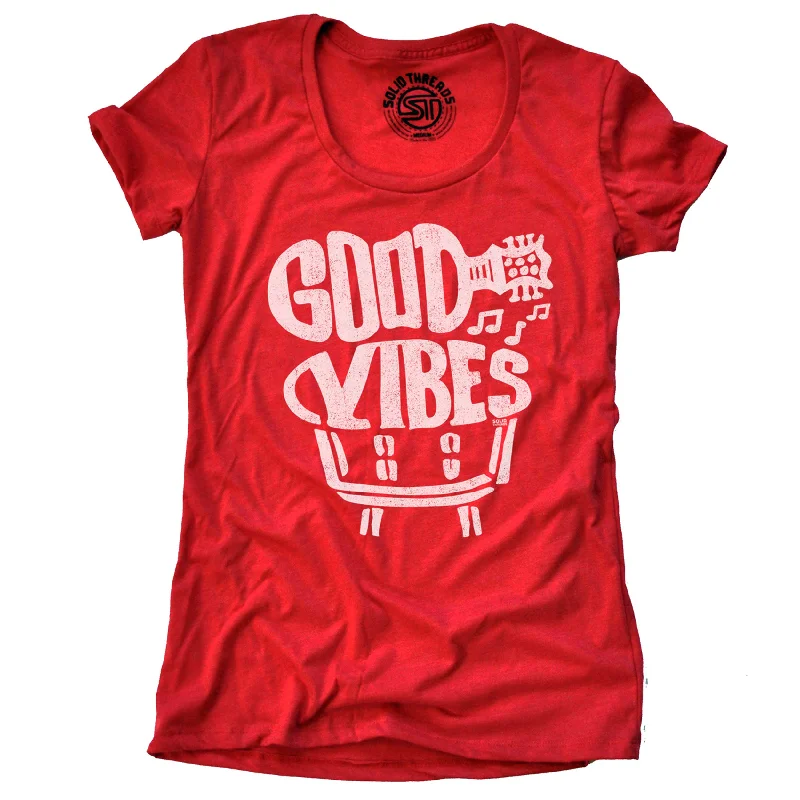 Graphic Print Women T Shirt for a Trendy StatementWomen's Good Vibes T-Shirt