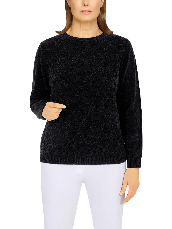 Women's Off - Shoulder Chunky Knit Sweater Dresses in Earth TonesWomens Long Sleeve Cable Stitch Crewneck Sweater