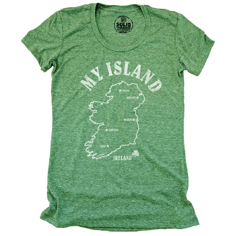 Floral Print Women T Shirt for a Feminine TouchWomen's My Island T-shirt