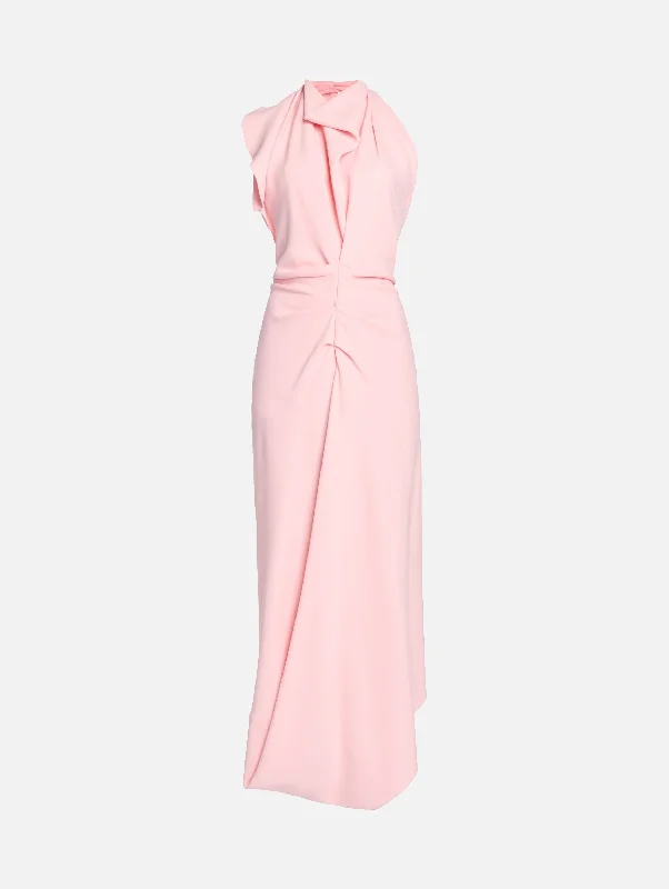 Mermaid - Style Women Dress with a Fitted Silhouette for Special OccasionsBackless Scarf Detail Midi Dress in Candyfloss