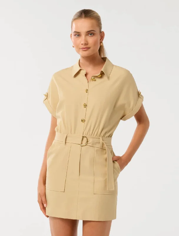 Shift Women Dress with a Simple and Classic Design for Everyday WearBree Utility Mini Dress