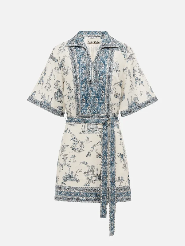 Little Black Women Dress with Sequins for a Glamorous Night OutCasa Linen Mini Dress in Cream