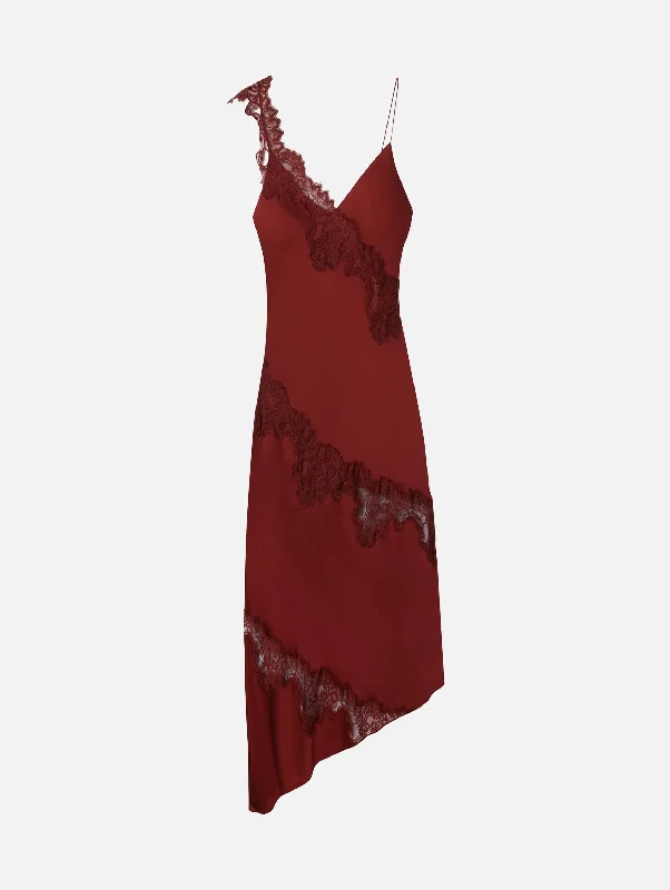 Printed Abstract Women Dress for a Modern and Artistic AppealStella Lace Dress in Bosco