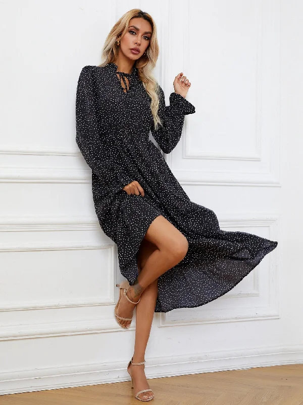 Shift Women Dress with a Simple and Classic Design for Everyday Wear Shift Women Dress with a Simple and Classic Design for Everyday Wear KittenAlarm - Allover Print Elastic Waist Maxi Dress