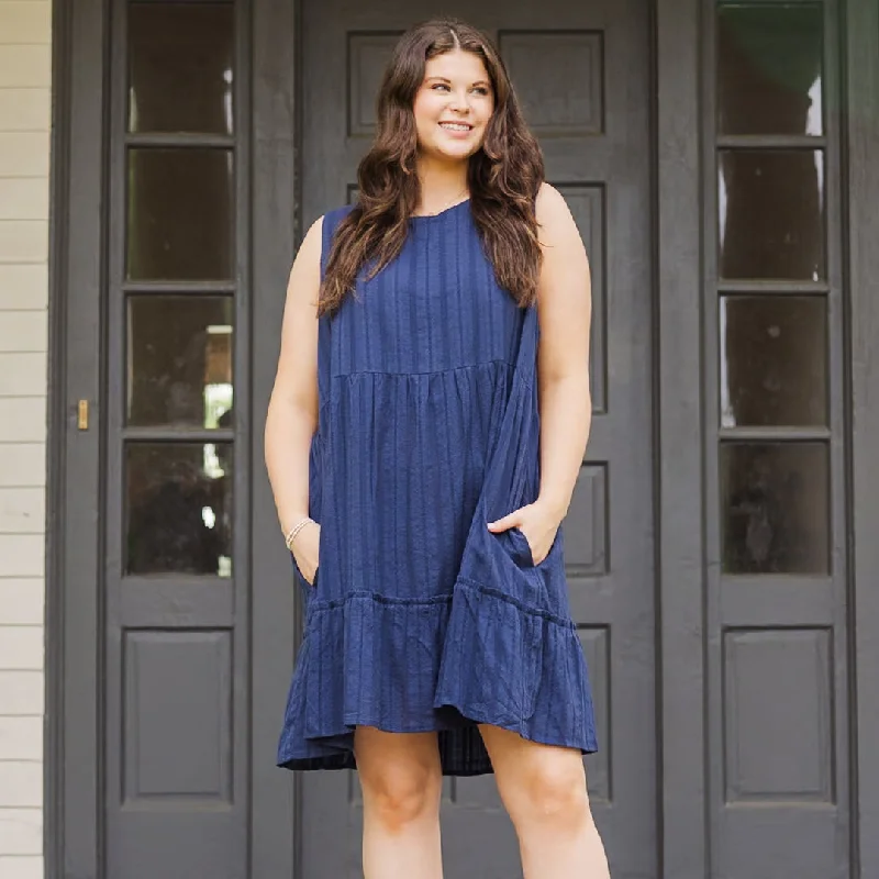 Off - the - Shoulder Women Dress for a Romantic and Feminine Look Off - the - Shoulder Women Dress for a Romantic and Feminine Look Girl From Your Dreams Dress, Navy