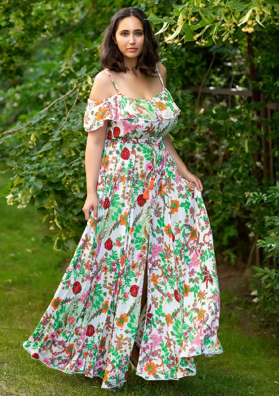 Strapless Women Dress with a Built - in Bra for Comfort and Support Strapless Women Dress with a Built - in Bra for Comfort and Support Margarita Garden Plus Dress
