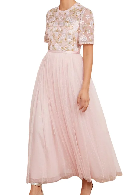 Little Black Women Dress with Sequins for a Glamorous Night Out Little Black Women Dress with Sequins for a Glamorous Night Out Pink Lena Embellished Bodice Gown