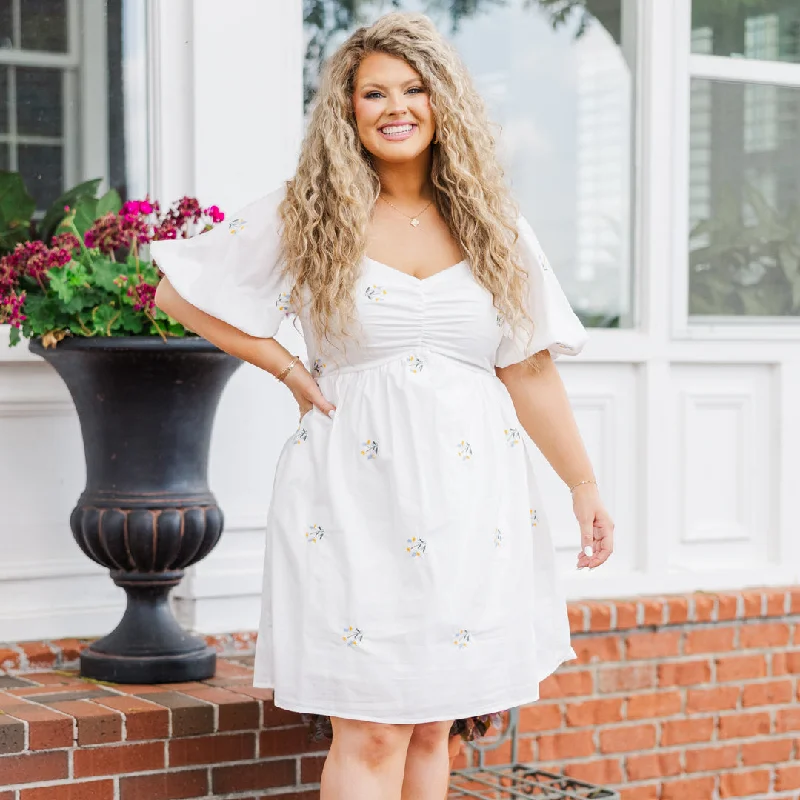 Little Black Women Dress with Sequins for a Glamorous Night Out Little Black Women Dress with Sequins for a Glamorous Night Out Through The Garden Dress, White