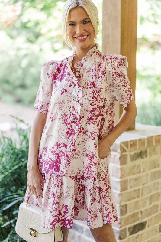 Halter Neck Women Dress to Show Off the Shoulders and Neckline Halter Neck Women Dress to Show Off the Shoulders and Neckline Who You Are Magenta Toile Dress
