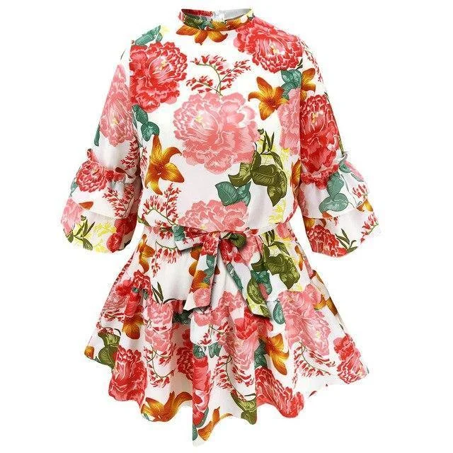 Strapless Women Dress with a Built - in Bra for Comfort and Support Strapless Women Dress with a Built - in Bra for Comfort and Support FashionSierra - Women Dress Party Night Club Wear Casual Floral Printed Turtleneck Long Sleeve Ruffled Women A Line Dress  Long Sleeve Dress