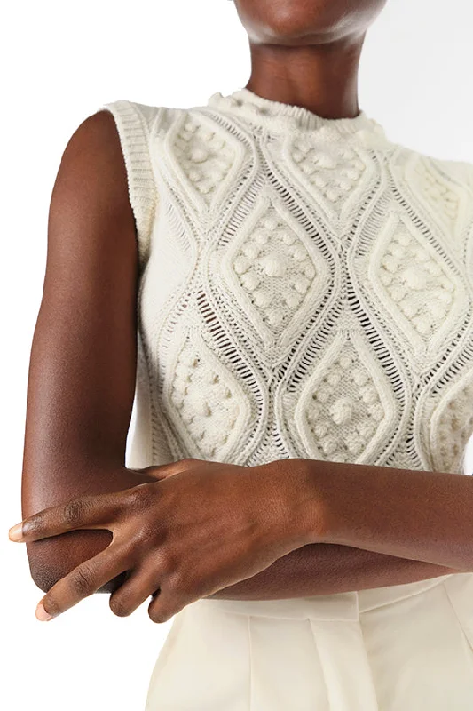 Midi dresses with geometric cutouts for a contemporary and edgy lookCable Knit Crop Tank