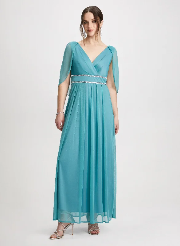 Midi dresses with empire waists for a flattering maternity optionCapelet Detail Dress