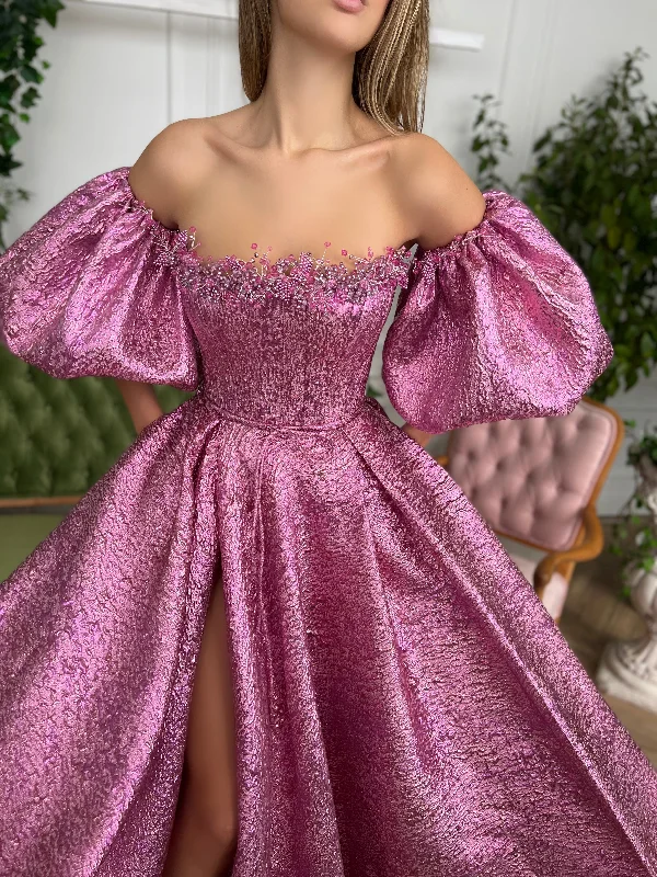 Midi dresses with geometric cutouts for a contemporary and edgy lookDaydream Candy Brocade Gown