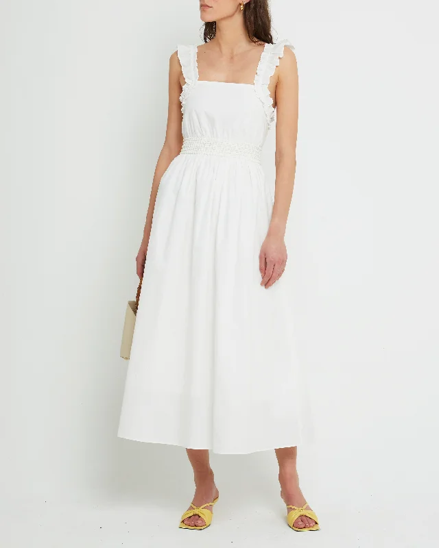 Midi dresses with button - down skirts for a unique and functional designEnya Dress