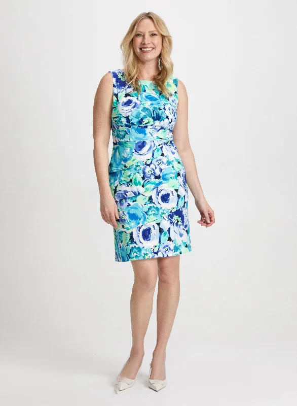 Midi dresses with denim fabric for a casual yet stylish day outFloral Print Tiered Dress