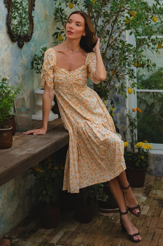 Midi dresses with ruffled hems for a romantic date nightLilit Midi Dress