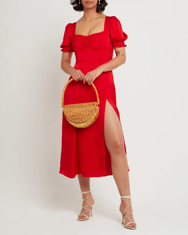 Midi dresses with printed lining for a hidden and stylish detailMelanie Dress