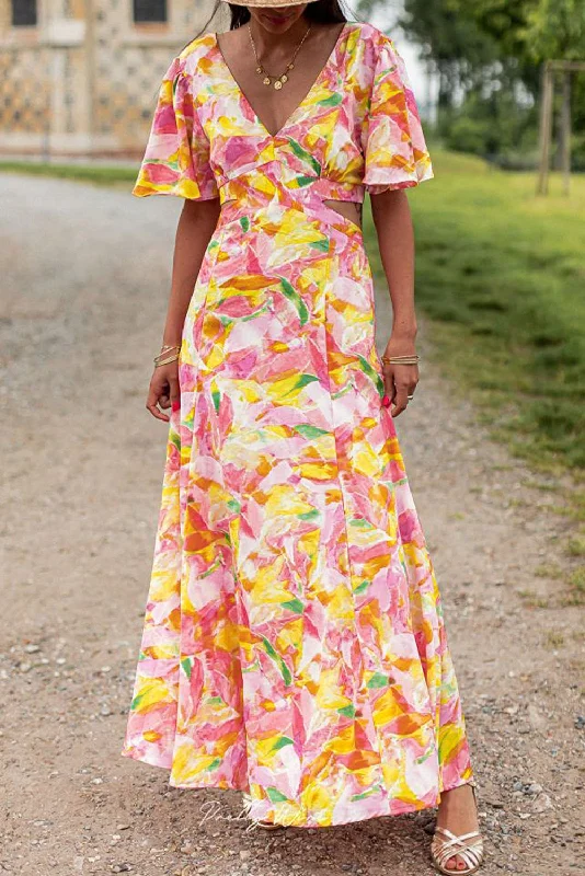 Midi dresses with pleated skirts for a timeless and elegant appealFloral Tie Back Maxi Dress