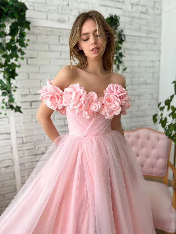 Midi dresses with ruffled hems for a romantic date nightPrincess Peony Gown