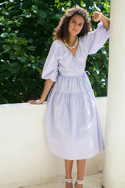 Midi dresses with side slits for a sexy and elegant appearanceSweet Magnolia Wrap Midi Dress (Sale)