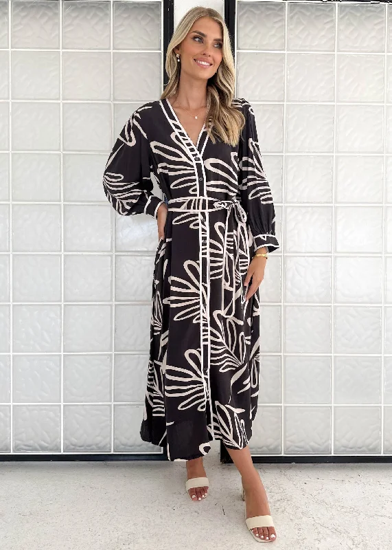 Midi dresses with cotton - blend materials for everyday comfortTatra Midi Dress - Jada Abstract