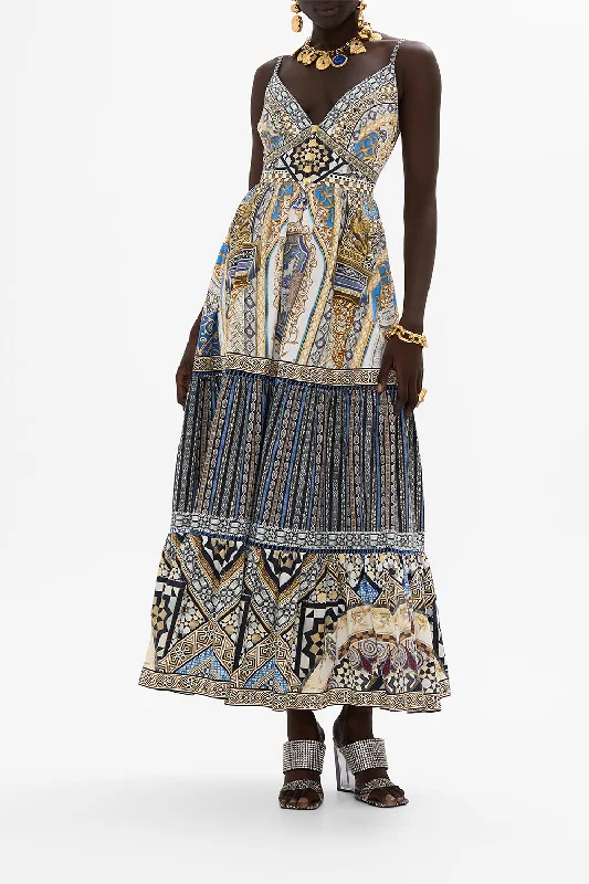 Maxi dresses with tassel accents for a fun and lively touchTIERED BODICE DRESS MAKE ME YOUR MOSAIC