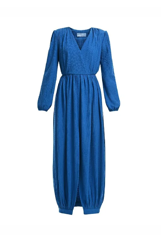 Animal print maxi dresses for a statement - making outfitAmina Blouson V-Neck Jersey Ankle Length Dress