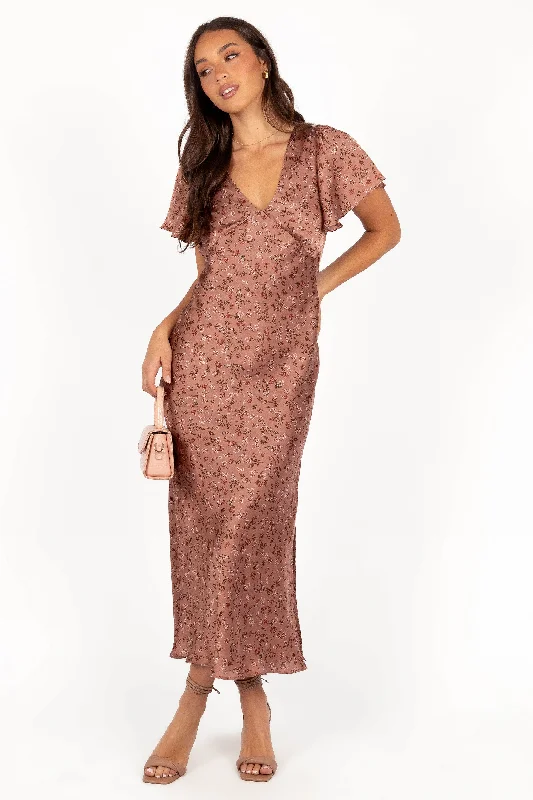 Metallic maxi dresses for a glamorous New Year's Eve partyFlossy Maxi Dress - Mauve