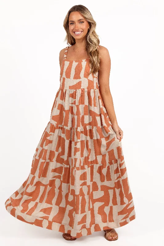 Maxi dresses with a halter neck for a stylish and sophisticated choiceQuincy Maxi Dress - Natural/Camel