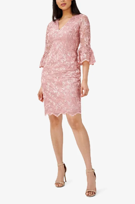 Sheer maxi dresses with lace overlays for a romantic touch Sheer maxi dresses with lace overlays for a romantic touch Adrianna Papell AP1D104711 Short Mother of the Bride Cocktail Dress