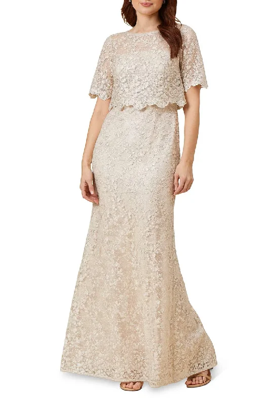 Maxi dresses with a V - neckline for a flattering and elongating shape Maxi dresses with a V - neckline for a flattering and elongating shape Adrianna Papell AP1E210399 P Long Sequin Lace Formal Dress
