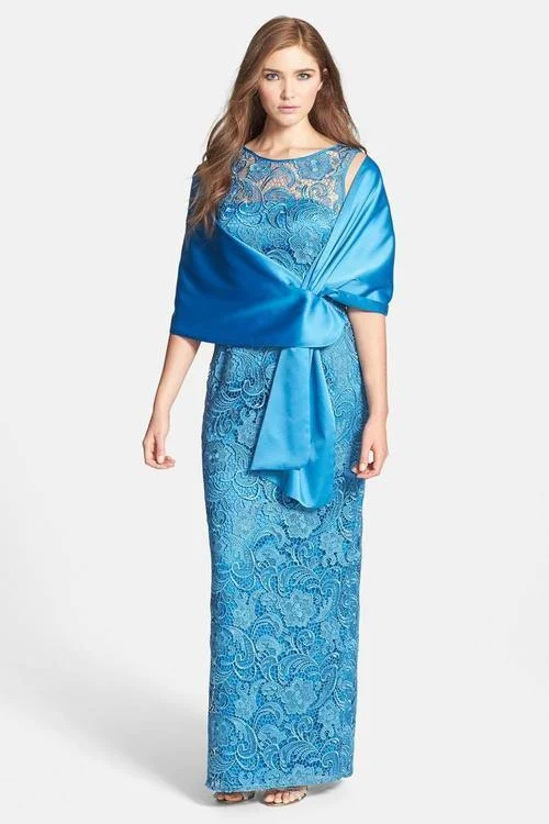 Printed wedding guest dresses with tropical motifs for beach weddingsAdrianna Papell AP81890040 Long Mother of the Bride Lace Dress